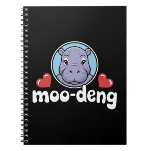 Carnet Moo Deng Bouncy Pig en image thaïe bébé hippopotam