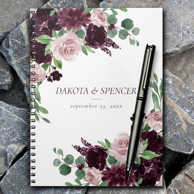 Carnet Moody Passion | Mariage floral violet foncé (Créateur téléchargé)