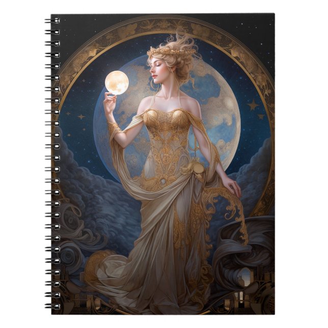 Carnet Moon Goddess Queen Imaginaire Art (Devant)
