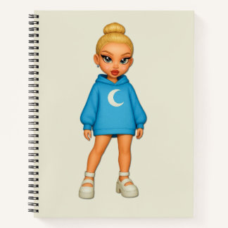 Carnet Moon Hoodie Fashion Doll Notebook