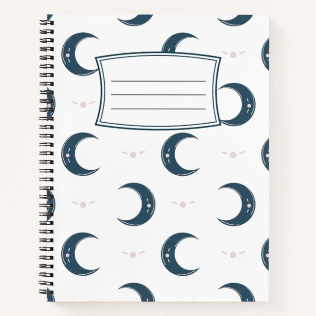Carnet Moon Pattern Spiral Notebook 8.5x11 (Devant)