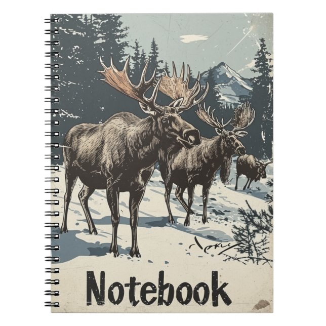 Carnet Moose vintage (Devant)