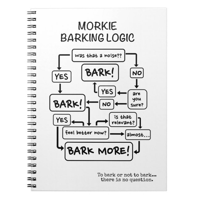 Carnet Morkie Barking Flow Chart (Devant)