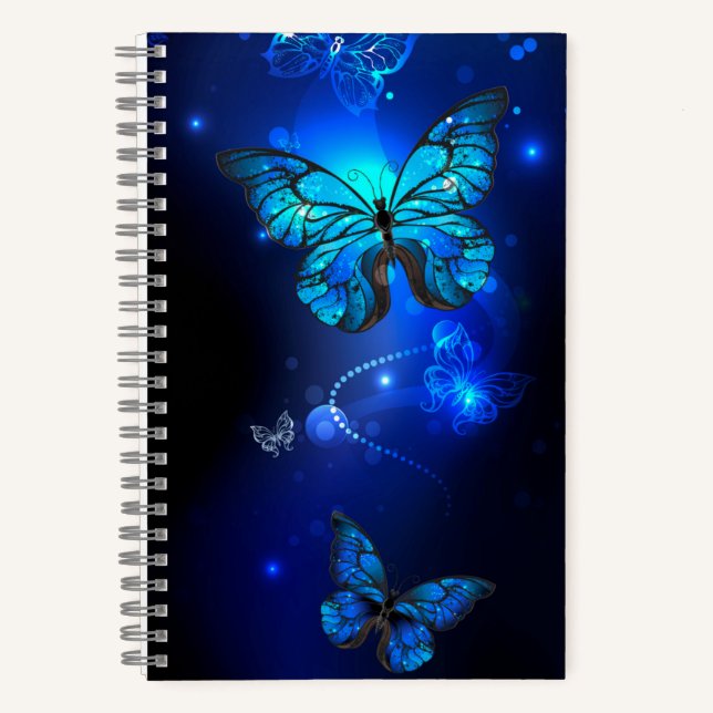 Carnet Morpho Butterfly in the Dark Background (Recto)