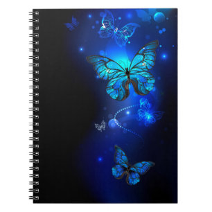 Carnet Morpho Butterfly in the Dark Background
