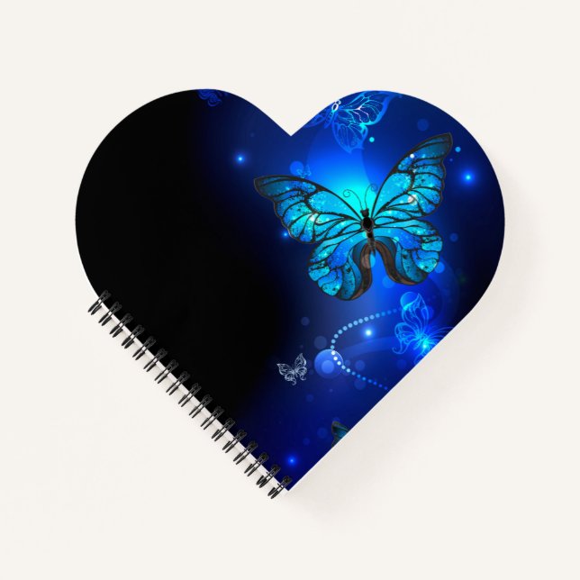 Carnet Morpho Butterfly in the Dark Background (Devant)