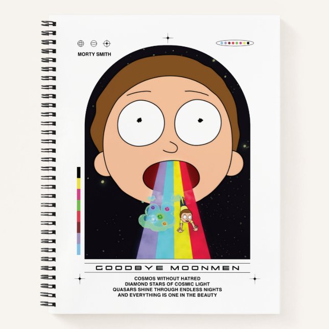 Carnet Morty Goodbye Moonmen Citation Graphique (Devant)