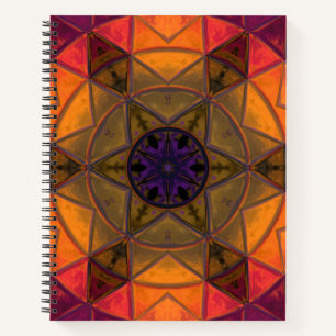 Carnet Mosaic Kaleidoscope Fleur Jaune et Violet