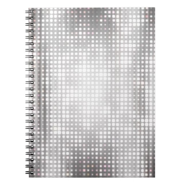 Carnet Mosaïque brillante : Abstraite gris brillant. (Devant)
