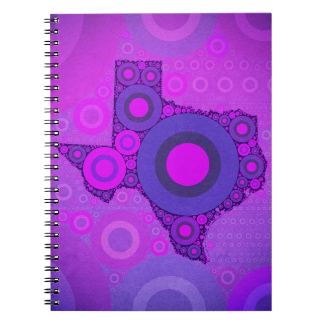 Carnet Mosaïque du Texas bleu rose (Devant)