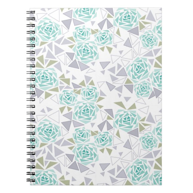 Carnet Mosaïque, fleurs (Devant)