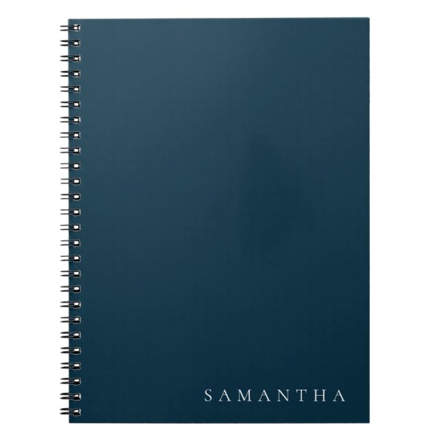 Carnet Mosaïque profonde personnalisée Bleu Turquoise Mar (Devant)