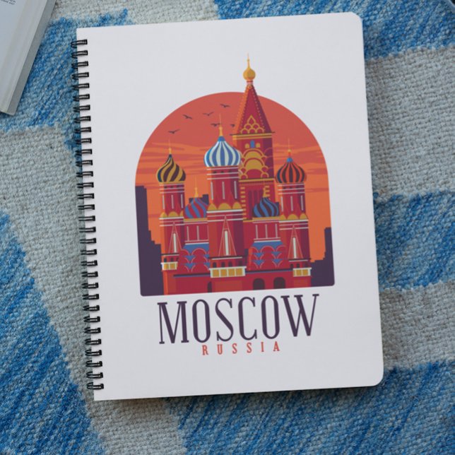 Carnet Moscou Russie Kremlin Skyline (moscow russia cityscape travel notebook)