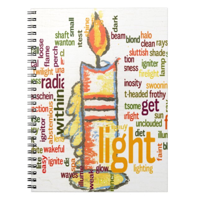 Carnet Mot de flamme de bougie Cloud Art Imprimer (Devant)