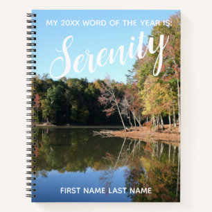 Carnet Mot du année 2018 Sérénité avec lac réfléchissant