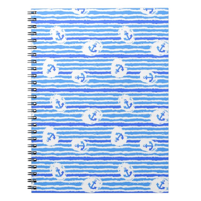 Carnet Motif 1 d'Ancre d'aquarelle (Devant)