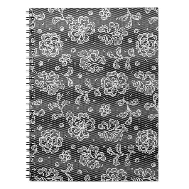 Carnet Motif 1 de tissu de dentelle (Devant)