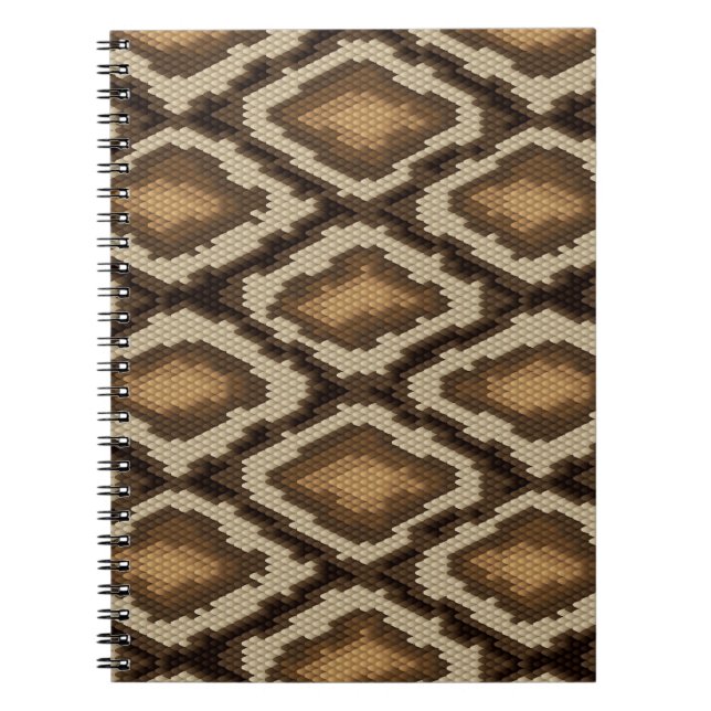 Carnet Motif 2 de peau de serpent de python (Devant)