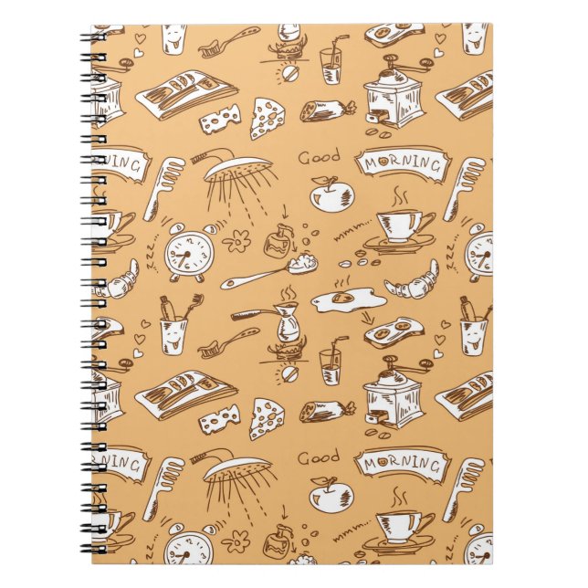 Carnet Motif 2 de petit déjeuner (Devant)
