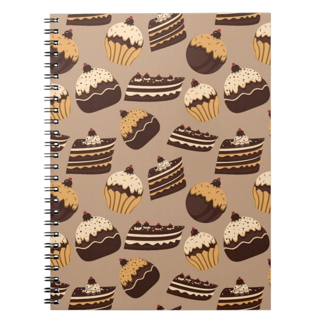 Carnet Motif 3 de chocolat et de pâtisseries (Devant)