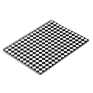 Carnet Motif à carreaux diamant noir et blanc
