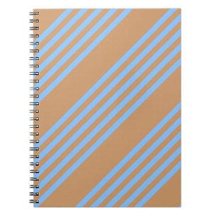 Carnet Motif à cinq bandes bleu et brun