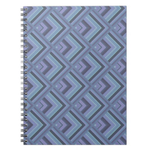 Carnet Motif à échelle gris bleu