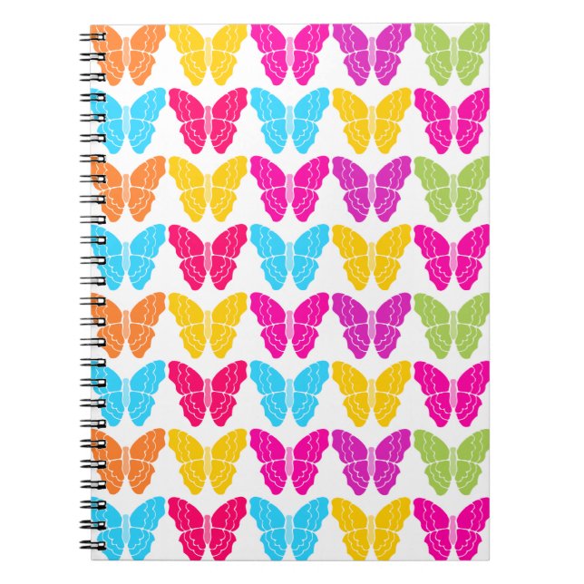 Carnet Motif à papillon arc-en-ciel mignon (Devant)