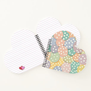 Carnet Motif à points Polka sans couleur pastel