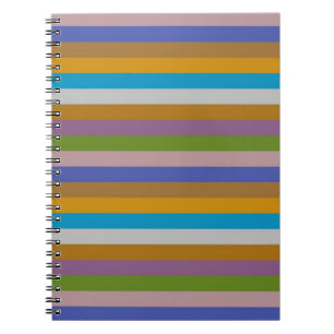 Carnet Motif à rayures de couleur rétro
