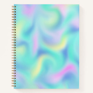 Carnet Motif Abstrait Blurred Pretty Pastel Swirls