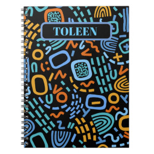 Carnet Motif Abstrait coloré personnalisé