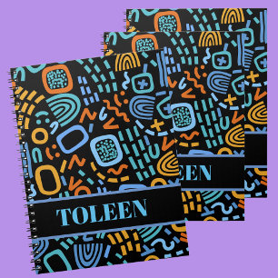 Carnet Motif Abstrait coloré personnalisé
