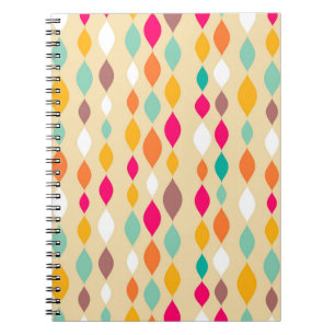 Carnet motif abstrait de style rétro
