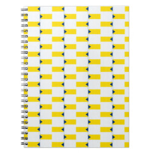 Carnet Motif Abstrait en brique jaune