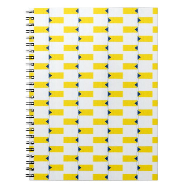 Carnet Motif Abstrait en brique jaune (Devant)
