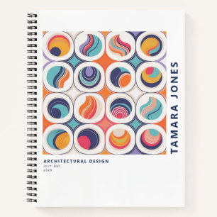Carnet Motif Abstrait géométrique Bauhaus#2 ID1068