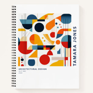 Carnet Motif Abstrait géométrique Bauhaus#6 ID1068