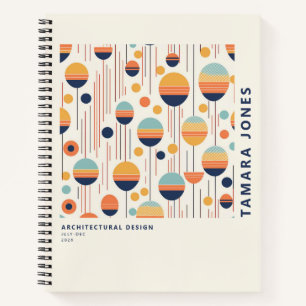 Carnet Motif Abstrait géométrique Bauhaus n° 1 ID1068