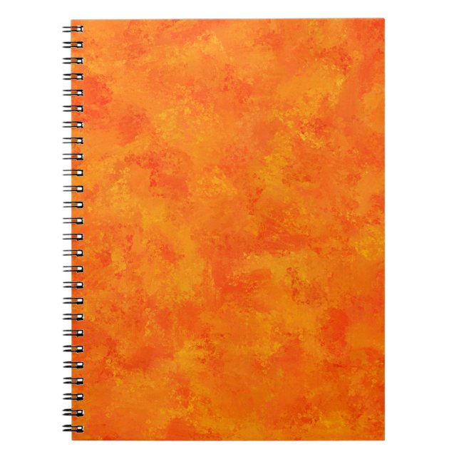 Carnet Motif Abstrait orange (Devant)