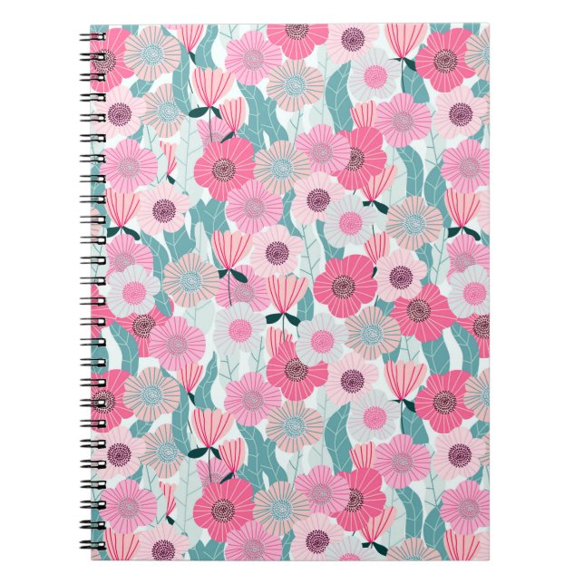 Carnet Motif Abstrait Pastel Pink (Devant)