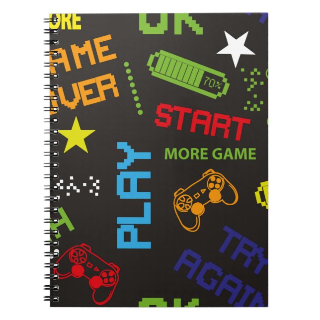 Carnet motif abstrait transparent dans le style de jeu de (Devant)