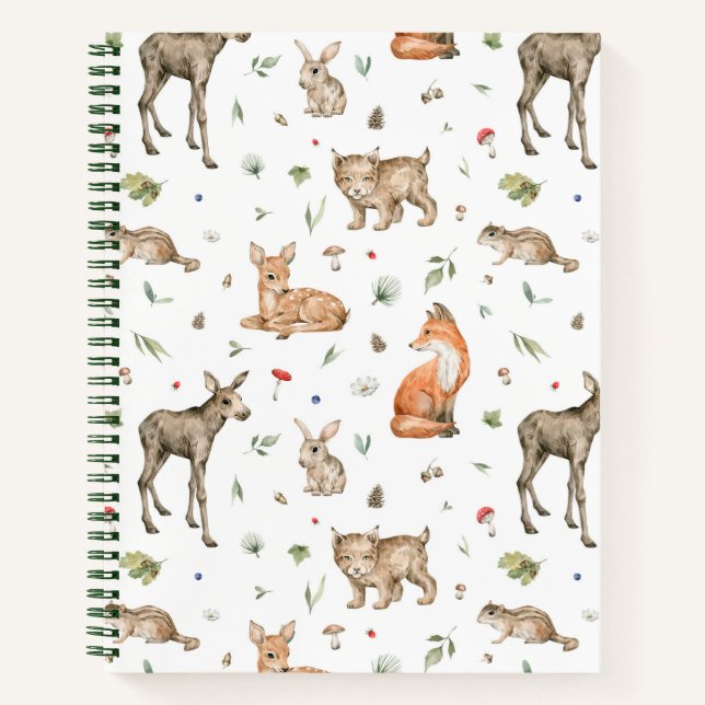 Carnet Motif animal de bois mou (Devant)