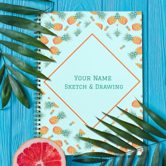 Carnet motif aux fruits à l'ananas (Créateur téléchargé)