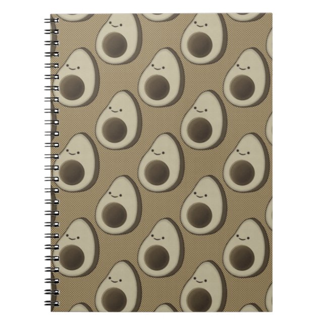 Carnet Motif Avocado de style vintage (Devant)