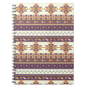 Carnet Motif aztèque coloré
