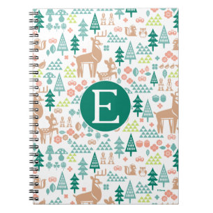 Carnet Motif Bambi et Woodland Friends  Monogramme