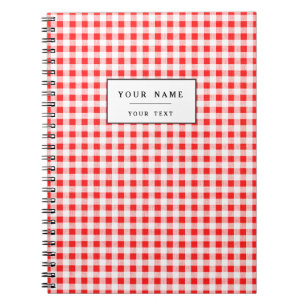 Carnet Motif blanc rouge de guingan