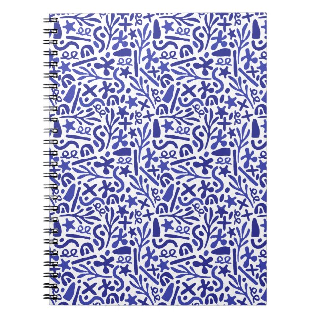 Carnet motif bleu (Devant)