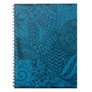 Carnet Motif bleu Art Abstrait